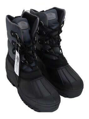 POLAR RANGE Mens’s Peak Snow Boot Black Size US 12 EU 45